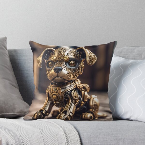 Item preview, Cute Golden Puppy Dog Robot designed and sold by TheArtOfPat.