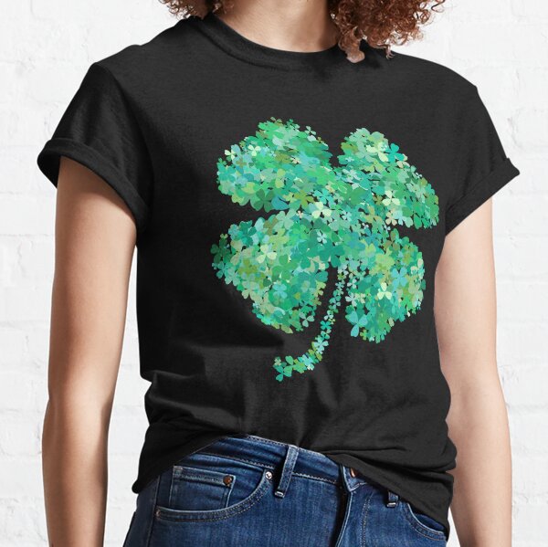 St. Patricks Day shirt, sparkly lucky glitter shamrock shirt