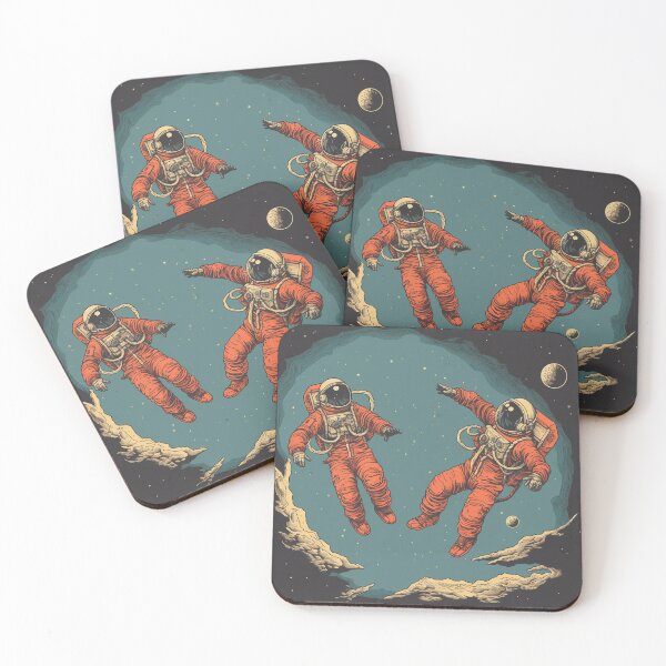 Item preview, Astronauts floating in space designed and sold by twentyfivefour.