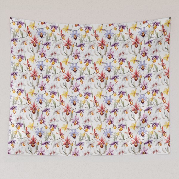 Item preview, Orchid Tile 12: Masquerade in Bloom, Spotted and Striped Exotica in Vibrant Hues designed and sold by TheBrainArt.