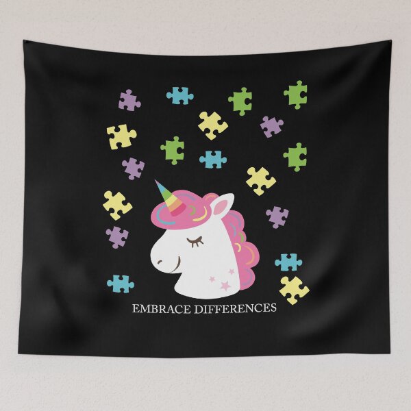 Item preview, Embrace Differences Unicorn Shirt for Autism Awareness designed and sold by CreativeStrike.