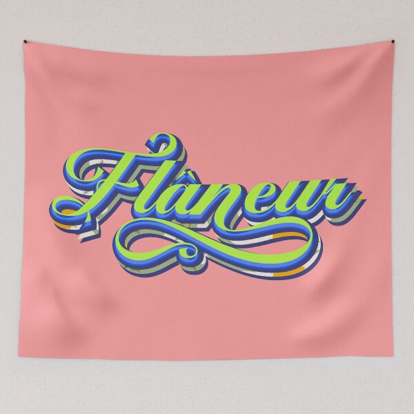 Item preview, Flaneur | Floral Typography designed and sold by Leo-Stride.