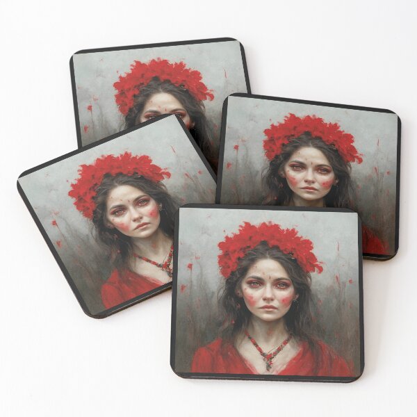 Item preview, Beautiful red Slavic witch designed and sold by LuckyFamily.