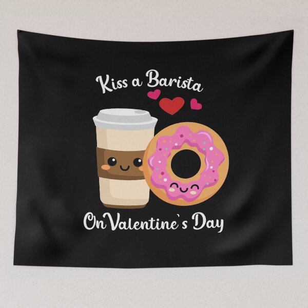 Item preview, Valentines Day Coffee and Donut - Kiss a Barista designed and sold by WigOutlet.