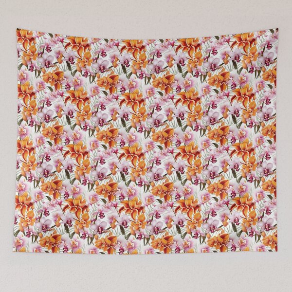 Item preview, Orchid Tile 13: Masquerade in Bloom, Spotted and Striped Exotica in Vibrant Hues designed and sold by TheBrainArt.