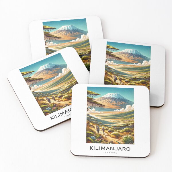 Item preview, Kilimanjaro, Tanzania Digital Illustration  designed and sold by TravelMarvel.