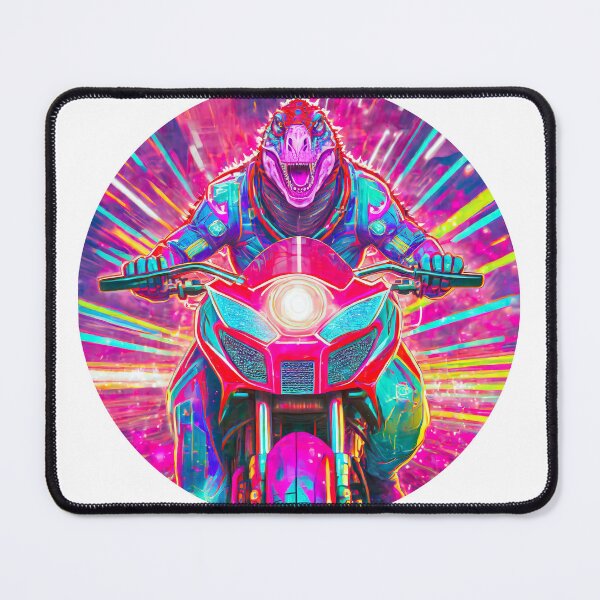 Item preview, Dinosaur on a Motorcycle designed and sold by BADESIGNZZ.