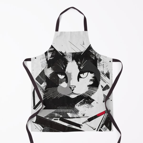 Item preview, Monochrome Mischief - Graphic Ink Cat Design designed and sold by bsilvia.