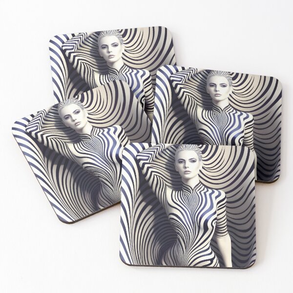 Item preview, Zebra Muse: A Dazzling Dance of Body Paint and Op Art designed and sold by MarinaFila.