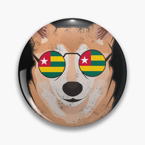 Item preview, Vintage Patriotic Shiba Inu Togolese Flag designed and sold by feether-store.