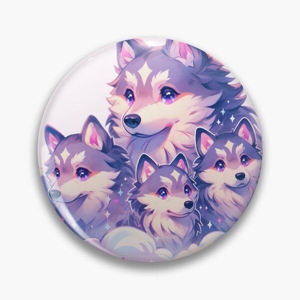 Item preview, Linda manada de lobos pastel Kawaii designed and sold by PastelMagic.