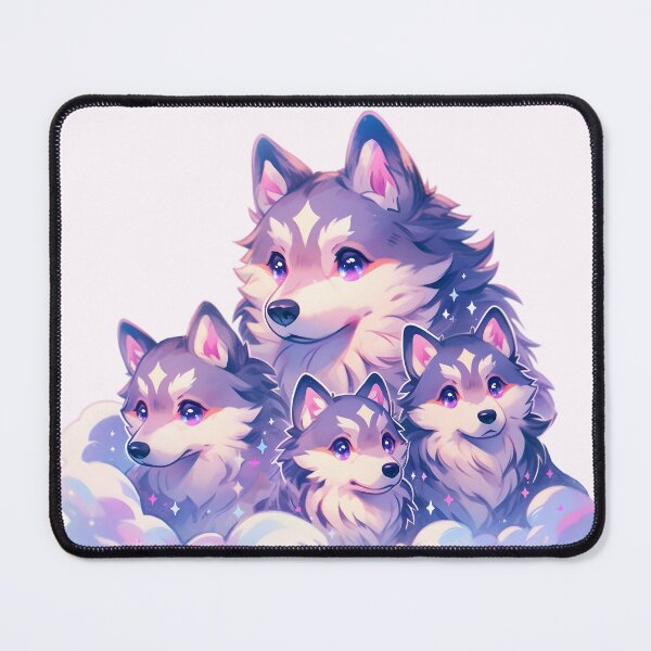 Item preview, Cute Kawaii Pastel Wolf Pack designed and sold by PastelMagic.