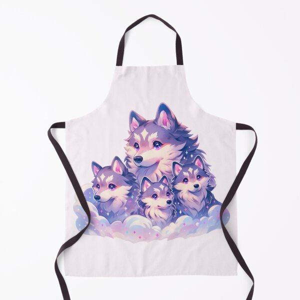 Item preview, Cute Kawaii Pastel Wolf Pack designed and sold by PastelMagic.
