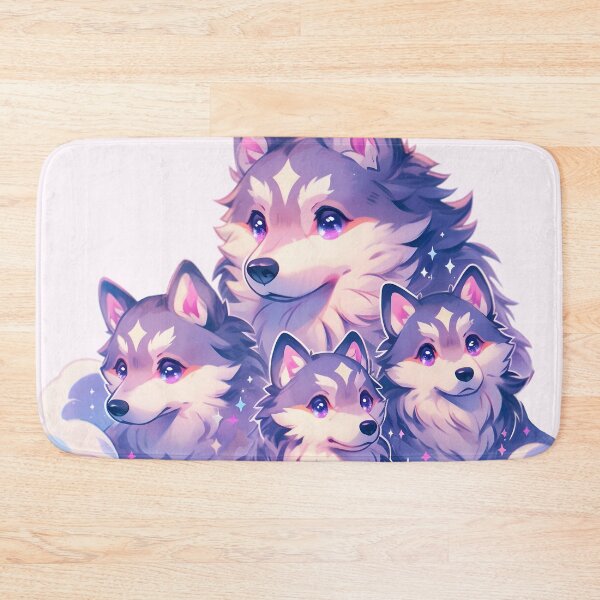Item preview, Cute Kawaii Pastel Wolf Pack designed and sold by PastelMagic.