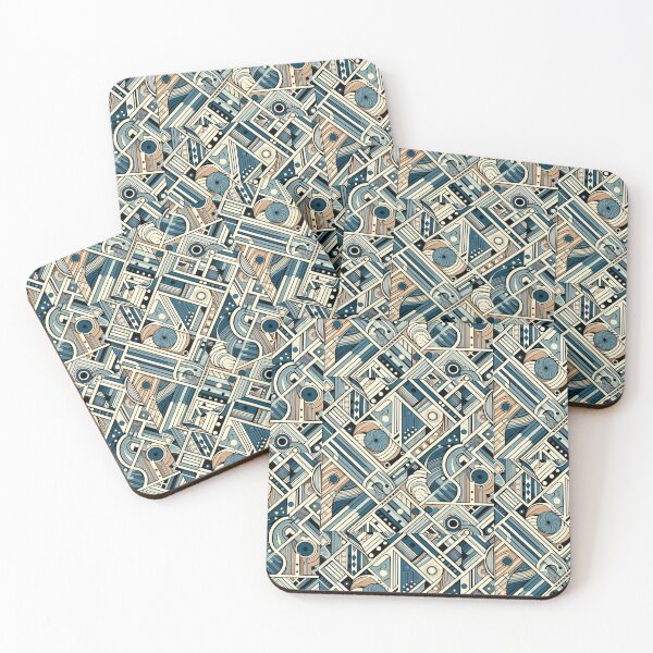 Item preview, Geometric abstraction. Minimalistic style. Blue 1 designed and sold by Cute-Forever.