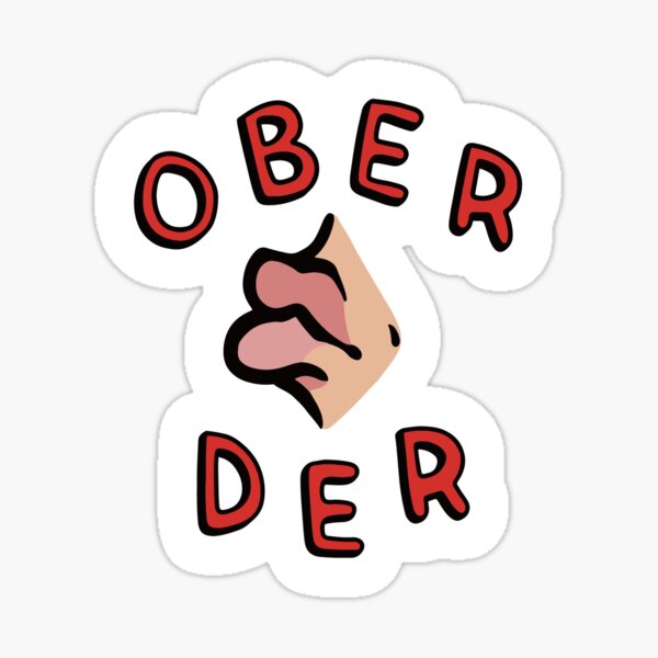 OBER DER Pointing Lips Sticker