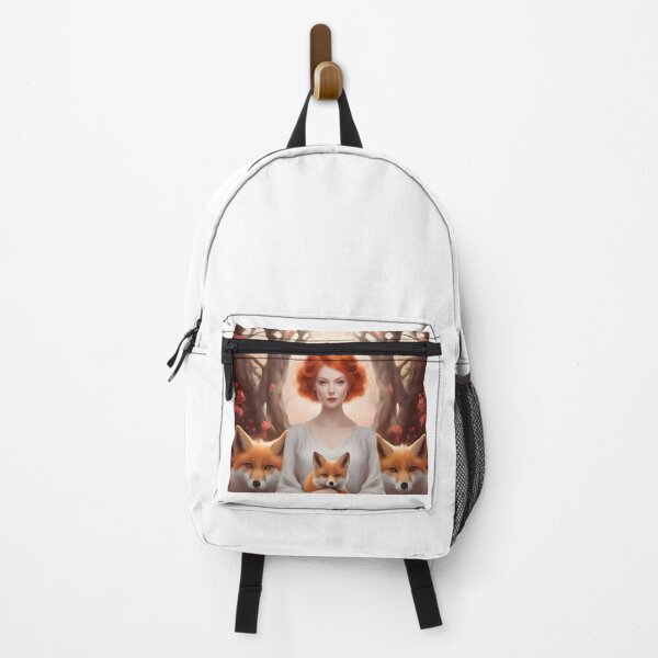 Item preview, Red Head Woman With Family Of Foxes designed and sold by JoyPhotoArt.