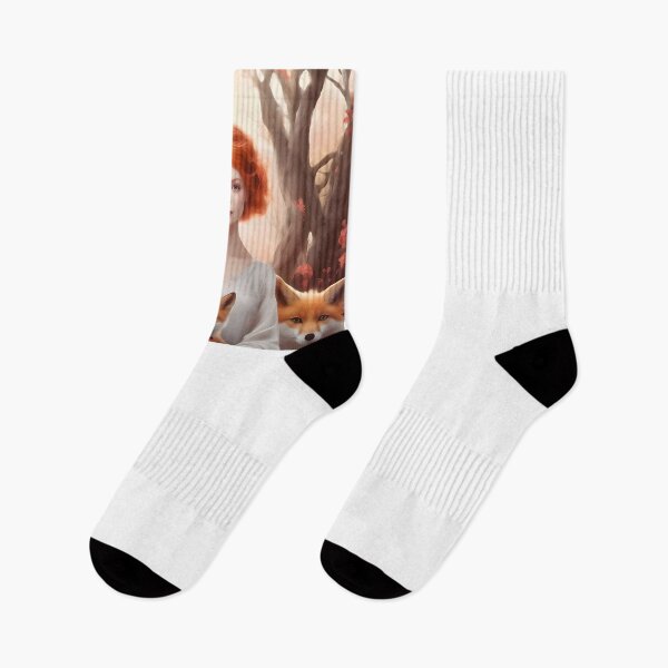 Item preview, Red Head Woman With Family Of Foxes designed and sold by JoyPhotoArt.