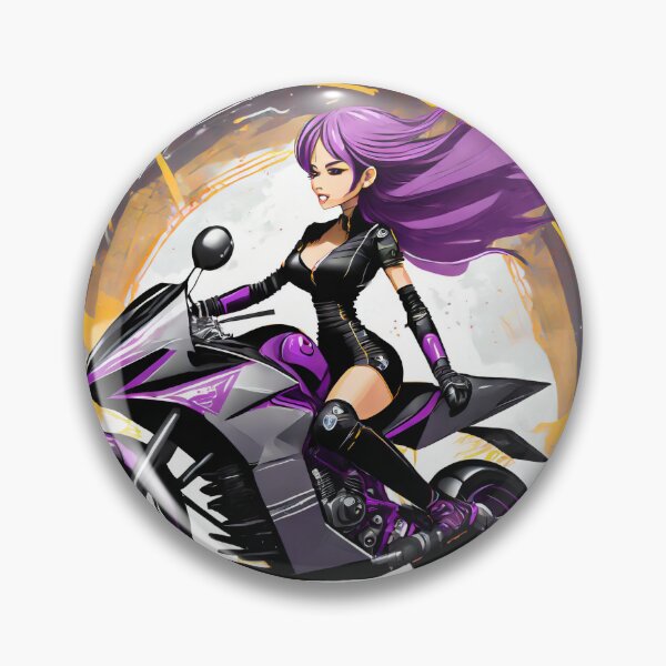 Item preview, Bikerlady in Purple designed and sold by BADESIGNZZ.