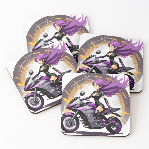 Item preview, Bikerlady in Purple designed and sold by BADESIGNZZ.