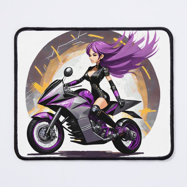 Item preview, Bikerlady in Purple designed and sold by BADESIGNZZ.