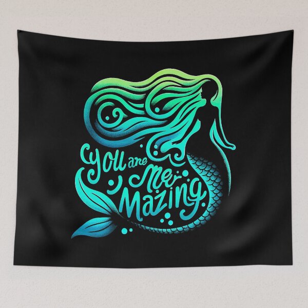 Item preview, The Mermaid Embrace: You are Mer-Mazing. designed and sold by momoworlddesign.