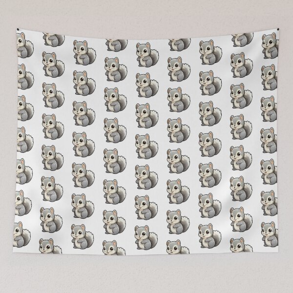 Item preview, Grey Squirrel Kawaii UK Animal Inspired Art and Stickers designed and sold by CDC40.