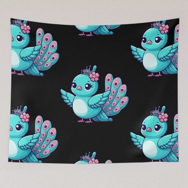 Item preview, Playful Peacock Cartoon designed and sold by ArtfulWeave.