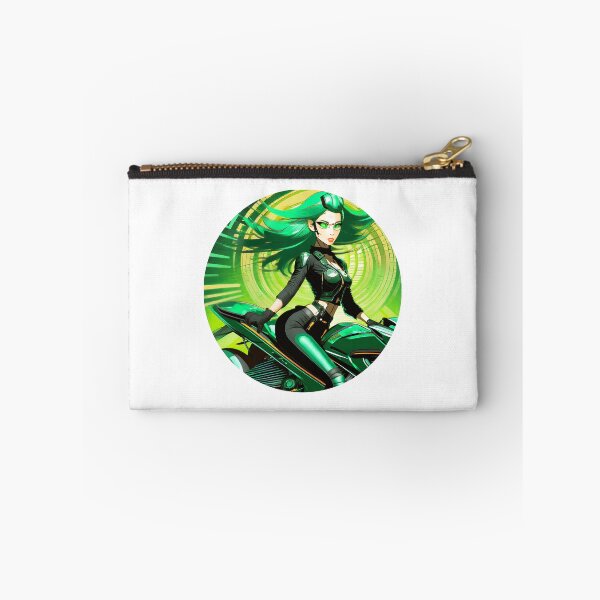 Item preview, Bikerlady in Green designed and sold by BADESIGNZZ.