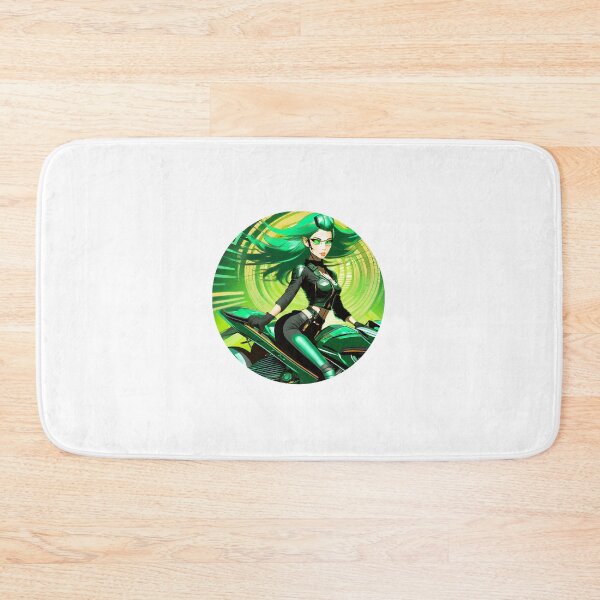 Item preview, Bikerlady in Green designed and sold by BADESIGNZZ.