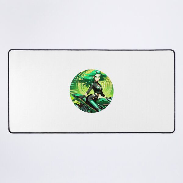 Item preview, Bikerlady in Green designed and sold by BADESIGNZZ.