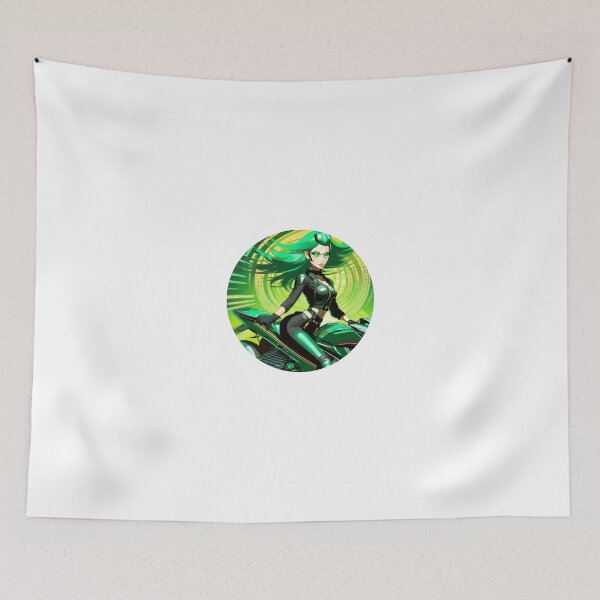 Item preview, Bikerlady in Green designed and sold by BADESIGNZZ.