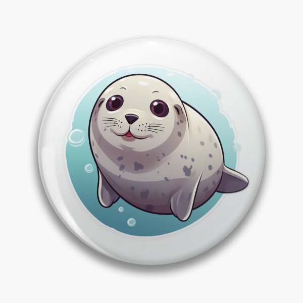 Item preview, Harbour Seal Kawaii UK Animal Inspired Art and Stickers designed and sold by CDC40.