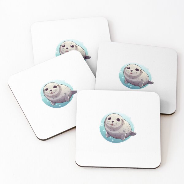 Item preview, Harbour Seal Kawaii UK Animal Inspired Art and Stickers designed and sold by CDC40.