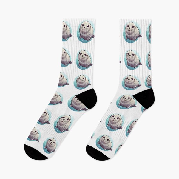 Item preview, Harbour Seal Kawaii UK Animal Inspired Art and Stickers designed and sold by CDC40.