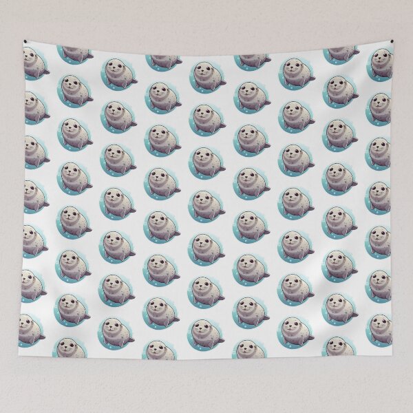 Item preview, Harbour Seal Kawaii UK Animal Inspired Art and Stickers designed and sold by CDC40.
