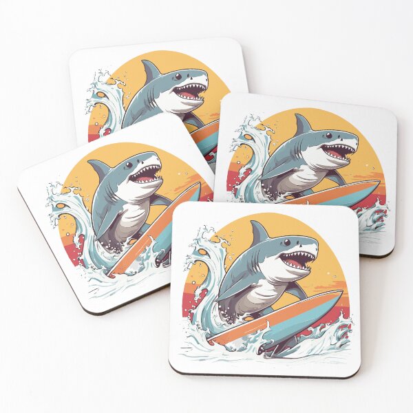 Item preview, RetroSplash Surf Shark designed and sold by hmadan.