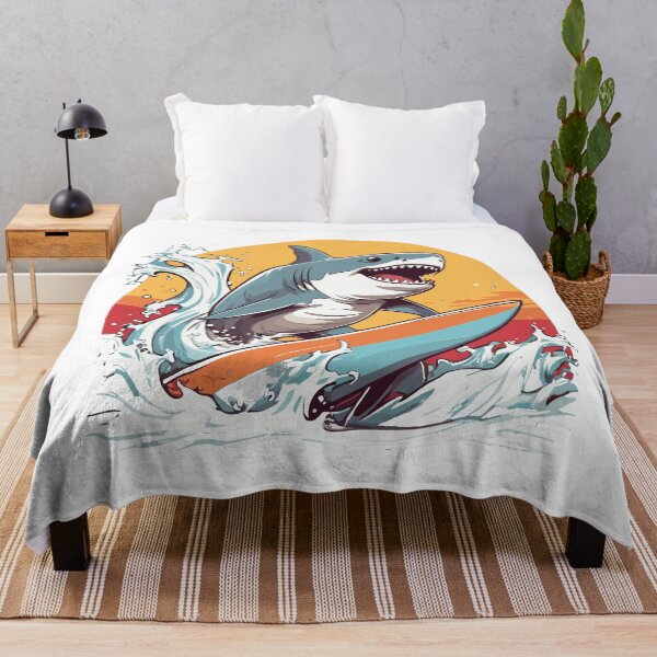 Item preview, RetroSplash Surf Shark designed and sold by hmadan.