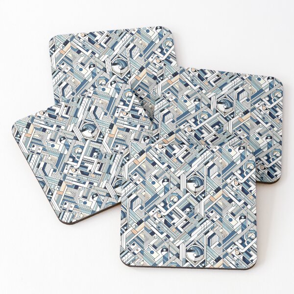 Item preview, Geometric abstraction. Minimalistic style. Blue 2 designed and sold by Cute-Forever.