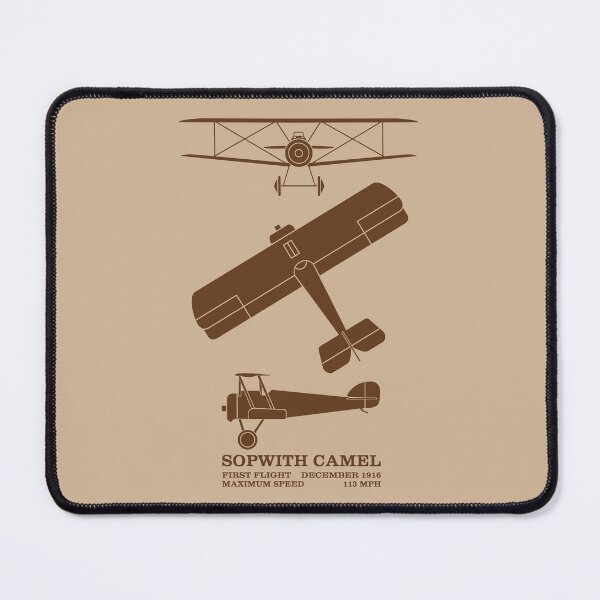 Item preview, Sopwith Camel British WW1 Biplane Silhouette Infographic Diagrams designed and sold by MilitaryMart.