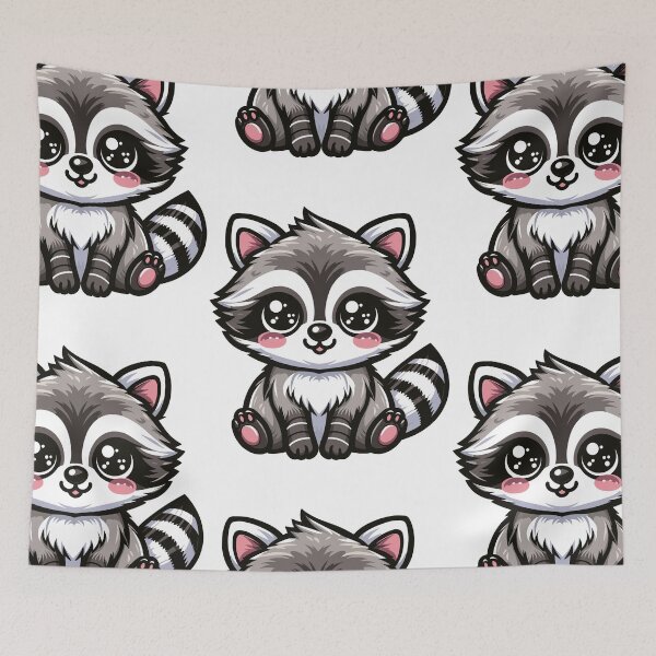 Item preview, Adorable Raccoon Curiosity designed and sold by ArtfulWeave.