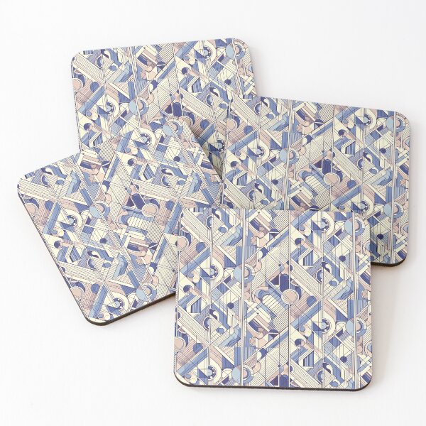 Item preview, Geometric abstraction. Minimalistic style. Blue 3 designed and sold by Cute-Forever.