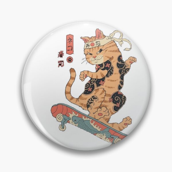 Item preview, Ninja skater cat designed and sold by Dittery.