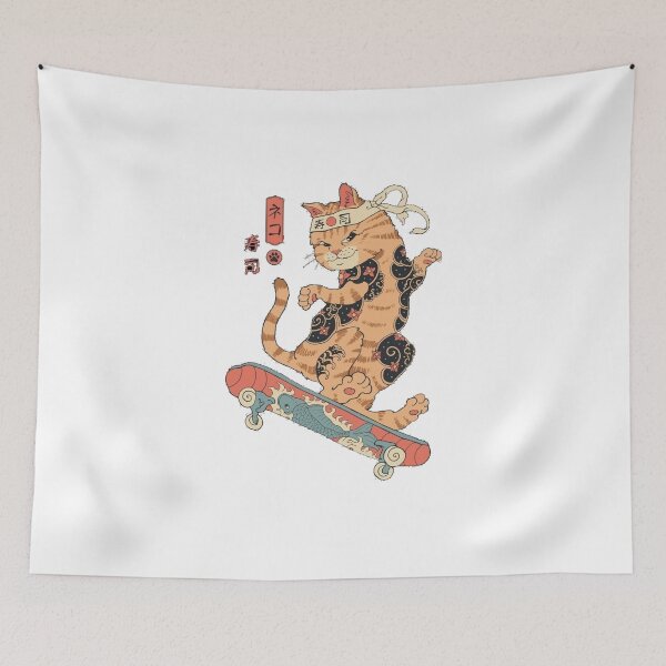 Item preview, Ninja skater cat designed and sold by Dittery.