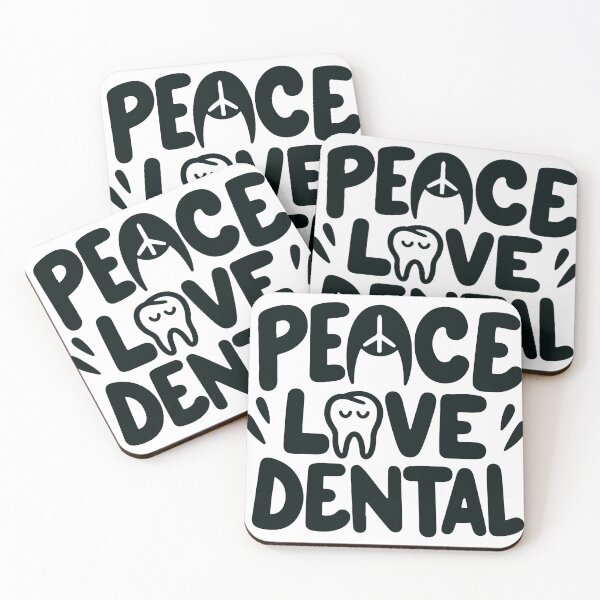 Item preview, Peace Love Dental  Sticker Design designed and sold by ShopiDentistry.