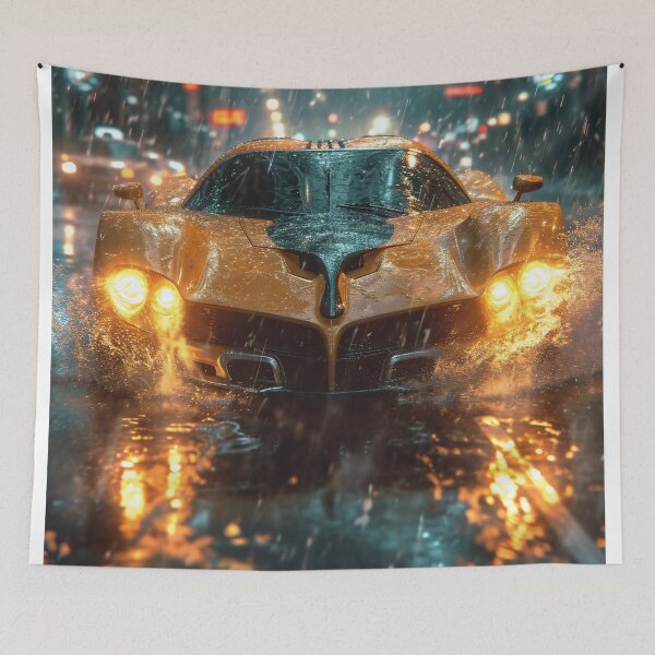 Item preview, Neon Soaked Speed: A Rain-Drenched Night in the City designed and sold by oanaunciuleanu.