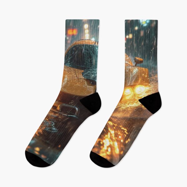Item preview, Neon Soaked Speed: A Rain-Drenched Night in the City designed and sold by oanaunciuleanu.
