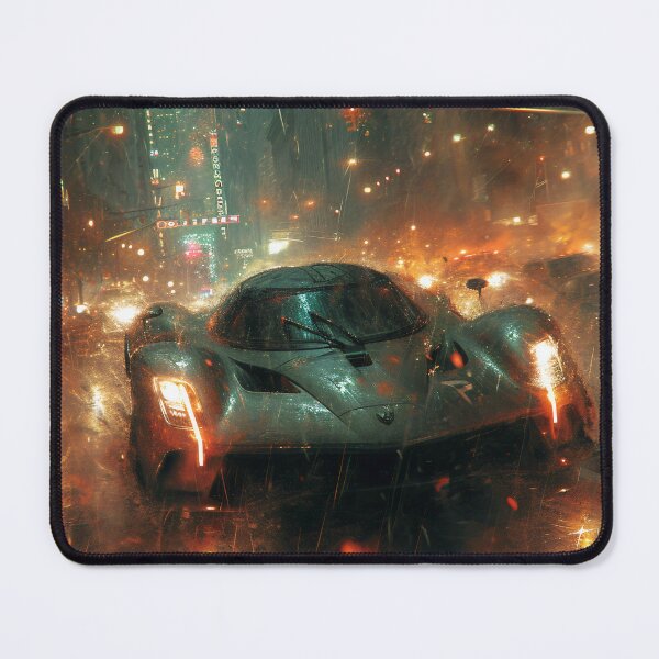 Item preview, Neon Soaked Speed: A Rain-Drenched Night in the City designed and sold by oanaunciuleanu.