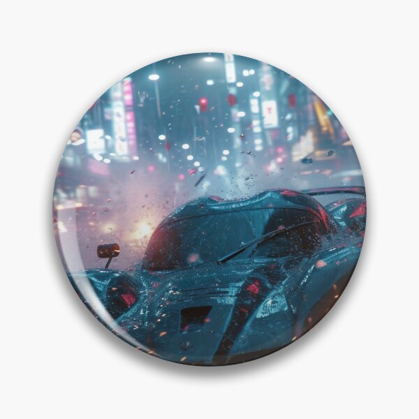 Item preview, Neon Soaked Speed: A Rain-Drenched Night in the City designed and sold by oanaunciuleanu.