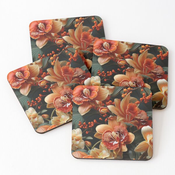 Item preview, Orchid Tile 19: Masquerade in Bloom, Spotted and Striped Exotica in Vibrant Hues designed and sold by TheBrainArt.